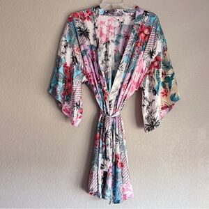 Secret Treasures Tropical Print Women’s Kimono Robe L